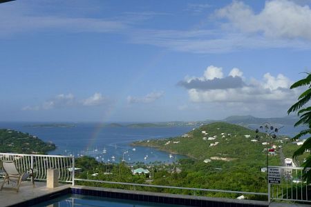 view with small rainbow