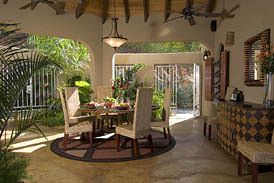 dining area of villa