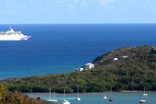 cruise ship passing st john villa