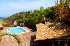 relax in the poolside hammock