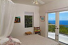 lower level bedroom with french doors