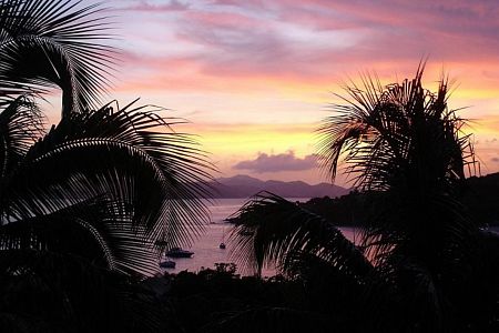 Sunset view over St Thomas